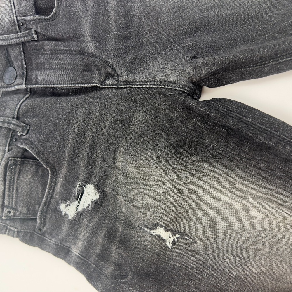 Express Jeans‎ Mia Mid Rise Legging Skinny Gray Distressed Stretch Size 0R - Picture 5 of 12